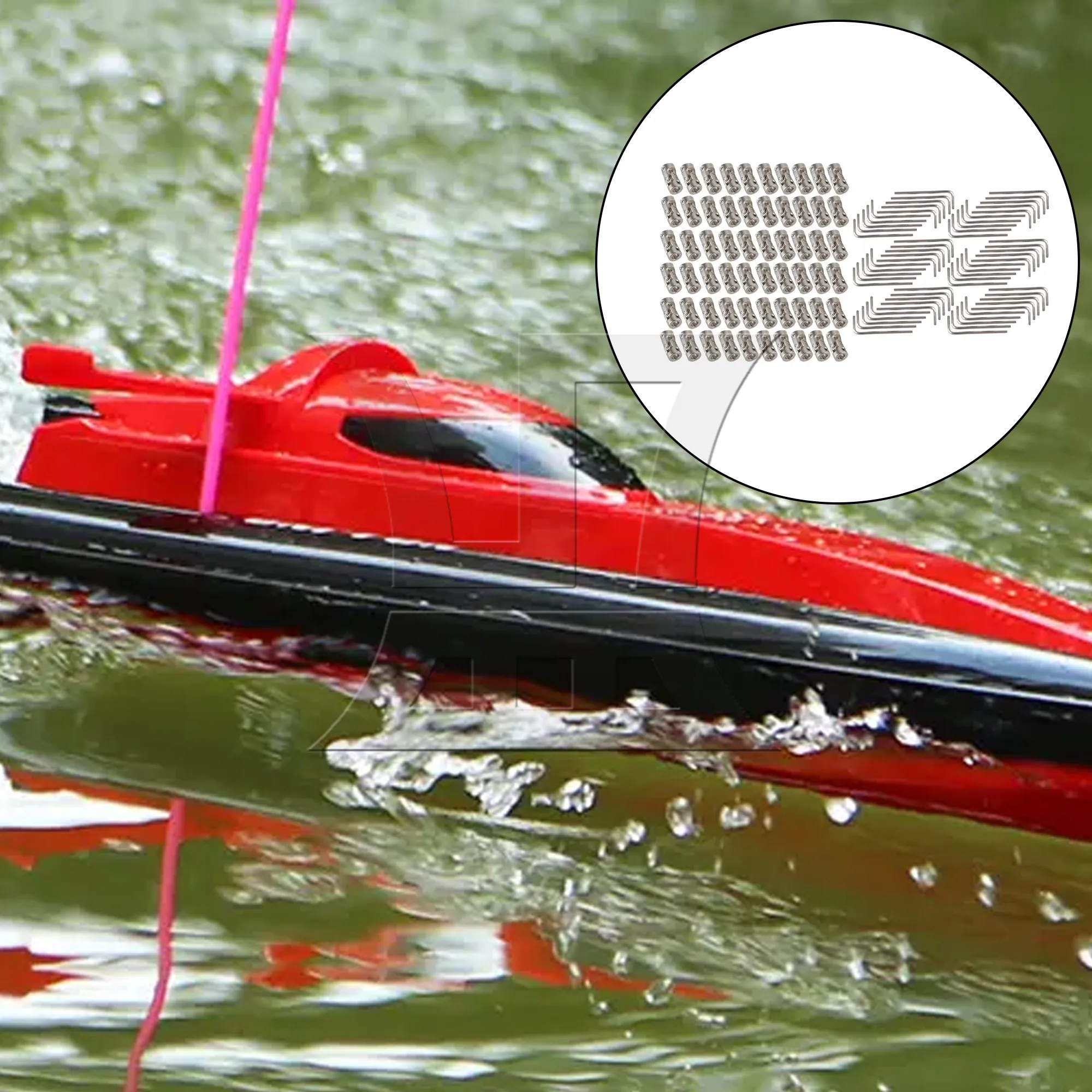 CNBTR 60 Pcs Metal Shaft Coupling Couplers for RC Model Yatch Vehicle 6-6mm
