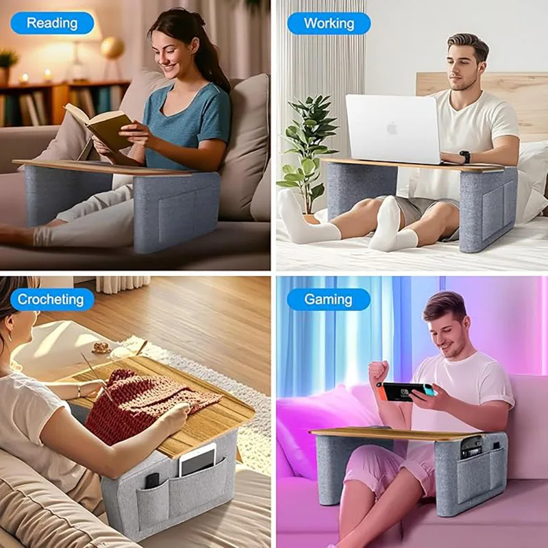HPERGO Ergonomic Comfortable Removable Bed Table Laptop Desk Bed Table Desk Reading Pillow for Lap With Tablet laptop laptop stand