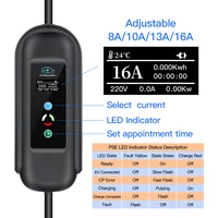 Portable 11KW 16A EV Portable Charger Type2 IEC62196-2 EVSE Charging Box Electric Vehicle PHEV Cars Charger CEE Plug 5M Cable - Image 2
