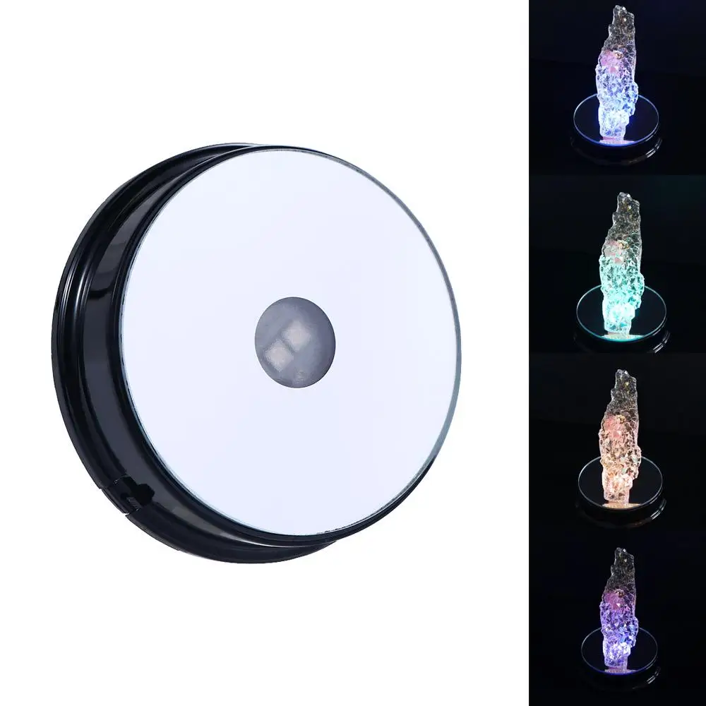 

Plastic Shell Creative Colorful DIY Gift Showing Black Crystal Light Base Luminous Base Display Stand LED Ornament
