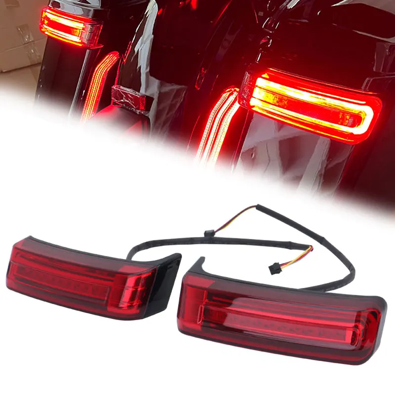 

Motorcycle Rear Light LED Saddlebag Tail Lights Taillight For Harley Touring Street Glide Road King FLHR Limited CVO 1997-2022