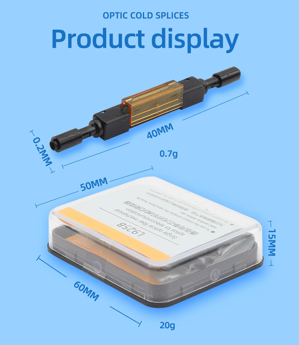 

L925B Bare Fiber Optic Drop Cable Splice Mechanical Sub Docking Connector Adapter