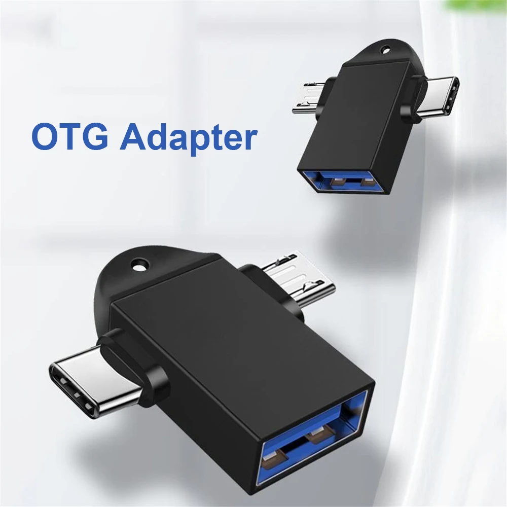 

Data Transmit Converters 2-in-1 Type-C Micro USB OTG Adapter Universal USB Interface Device Plug And Play For Phone Computer