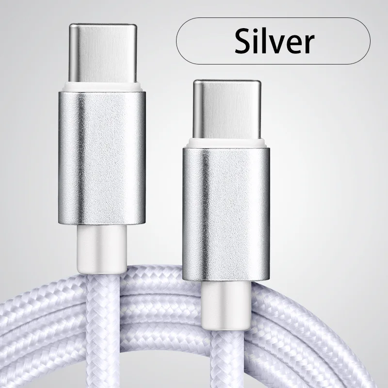 High-Speed Nylon Braided USB-C Fast Charging Cable - 60W 5A, Available in 1m and 3m Lengths