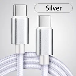 High - Speed Nylon Braided USB - C Fast Charging Cable - 60W 5A, Available in 1m and 3m Lengths - 3m (Type - c to Type - c)