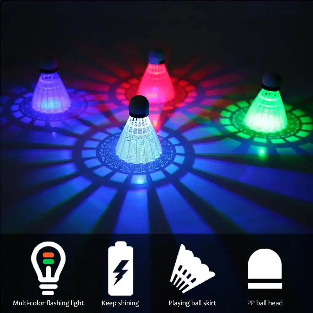 

6 Pcs LED Badminton Lighting Shuttlecocks Entertainment Night Training Ball