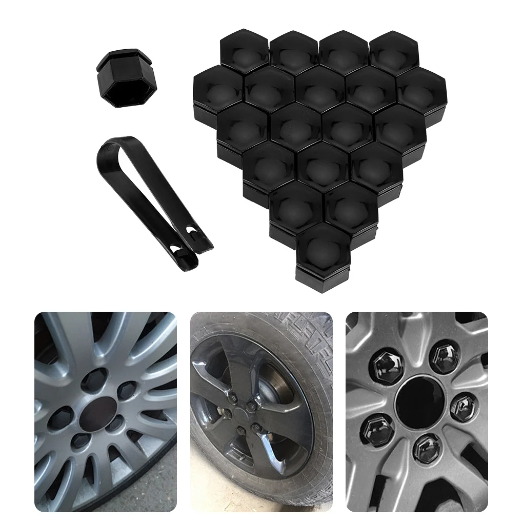 Wheel Nut Caps 20PCS 22/21/19/17mm Car Wheel Protection Anti-Rust Auto Hub Screw Car Tyre Nut Bolt Exterior
