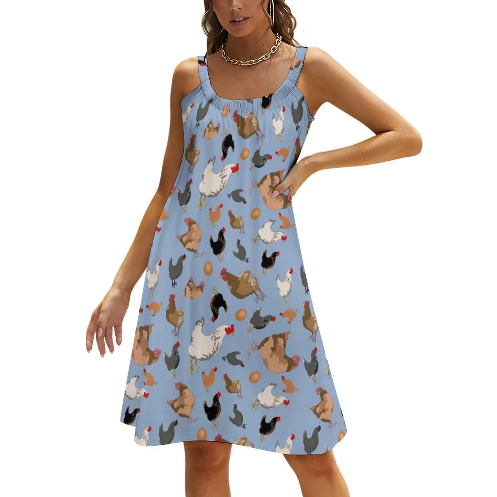 

Пляжная юбка-слинг с курицей, пляжные наряды для женщин, женское платье