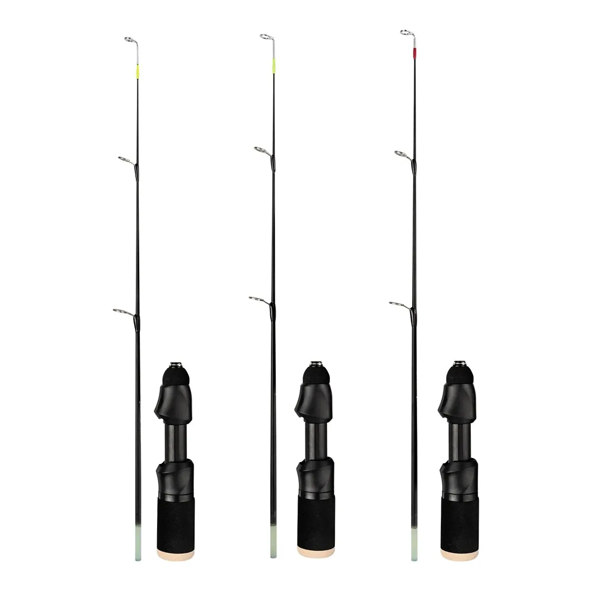 Canne pêche glace 50cm ML M MH fibre verre ultra légère pour pêche hivernale