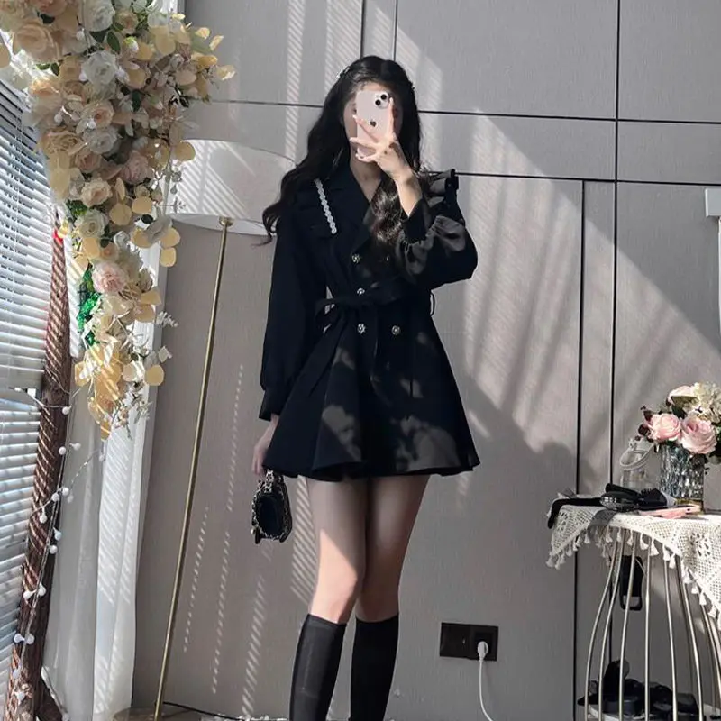 

Women's Spring Autumn New Fashion Elegant V-neck Long sleeved Cardigan Coat Casual Versatile Western Commuter Solid color Tops