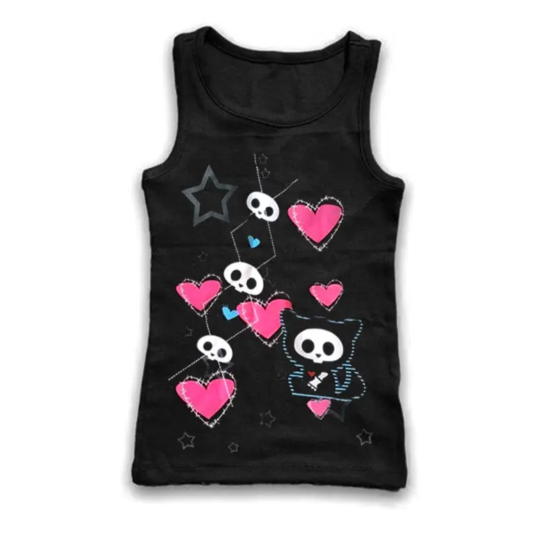 Letters Print Gothic Vintage Punk Black Crop Tops Women's Streetwear Baby Tee Vintage Short Sleeve T-Shirt Y2k Clothes Emo - Image 5