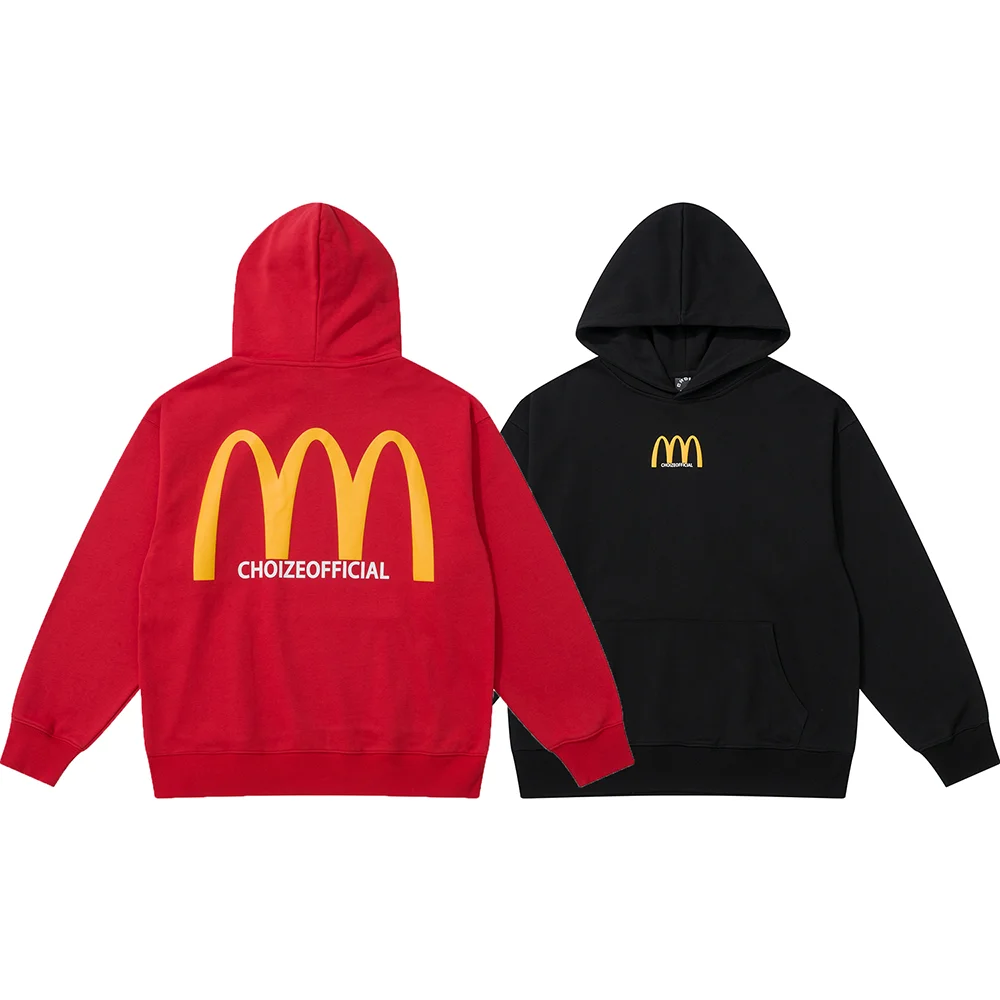 

Yellow Letter Print Patchwork Pullover Hooded Hoodies Men and Women Streetwear Baggy Y2k Ropa Hombre Sweatshirts Oversized