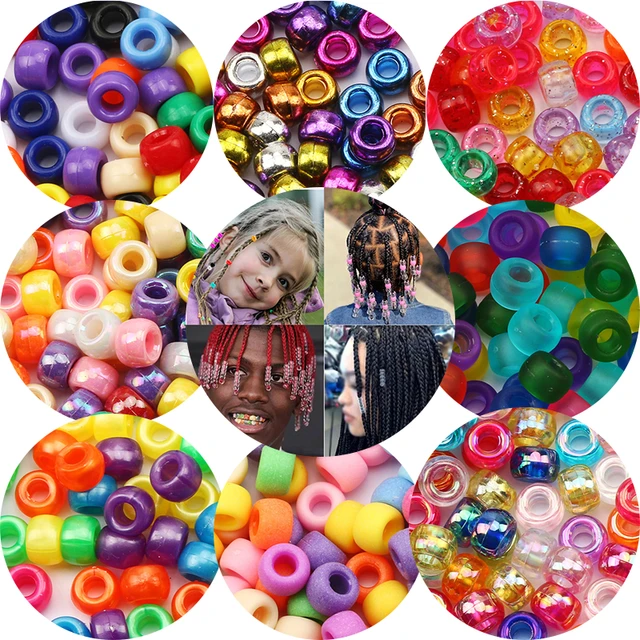 Colored Pony Beads Charm Big Hole Hair Beads For Jewelry Making Kids DIY  Jewelry Bracelets Necklaces Girls Handicrafts Wholesale - AliExpress