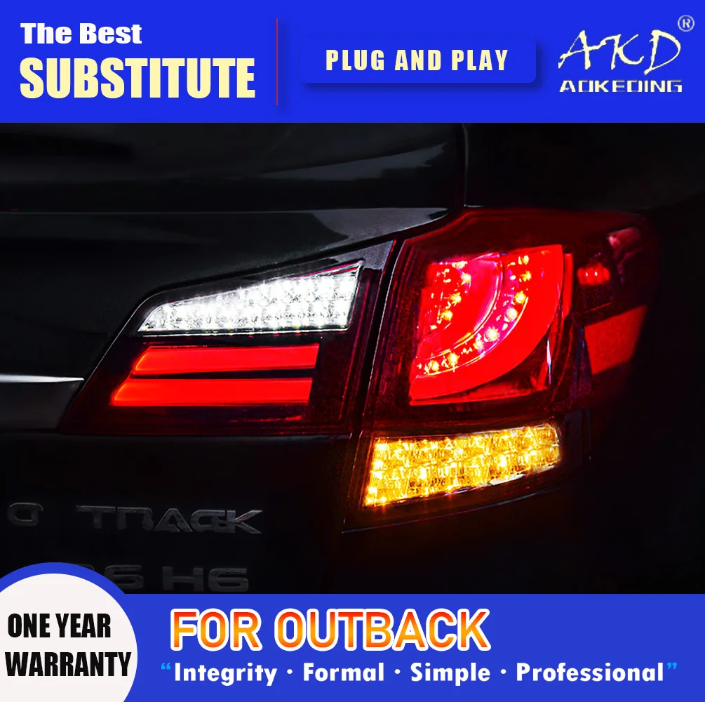 

Задняя фара AKD для Subaru Outback светодиодный Tail 2010-2014 Outback, задний противотуманный тормоз, сигнал поворота, автомобильные аксессуары
