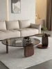 Glass Round Table, Multi-colour Size Set, Tea Table Coffee Table, High Temperature Resistance, Easy To Clean, Office Cafe Home 1