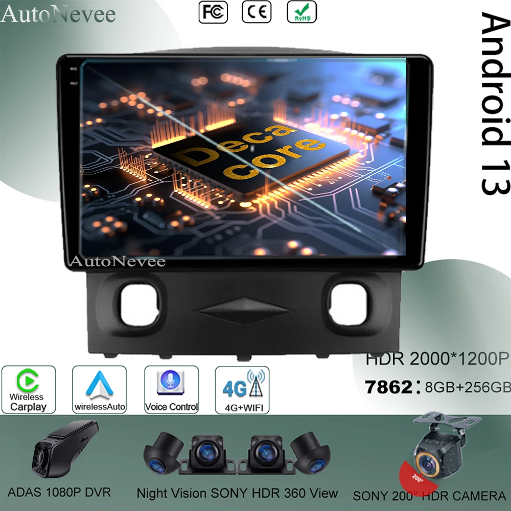 

For Ford Escape 1 2007 2008 2009- 2012 QLED Android Radio Elecronics No 2Din Stereo Touch Multimedia GPS Bluetooth DVD Carplay