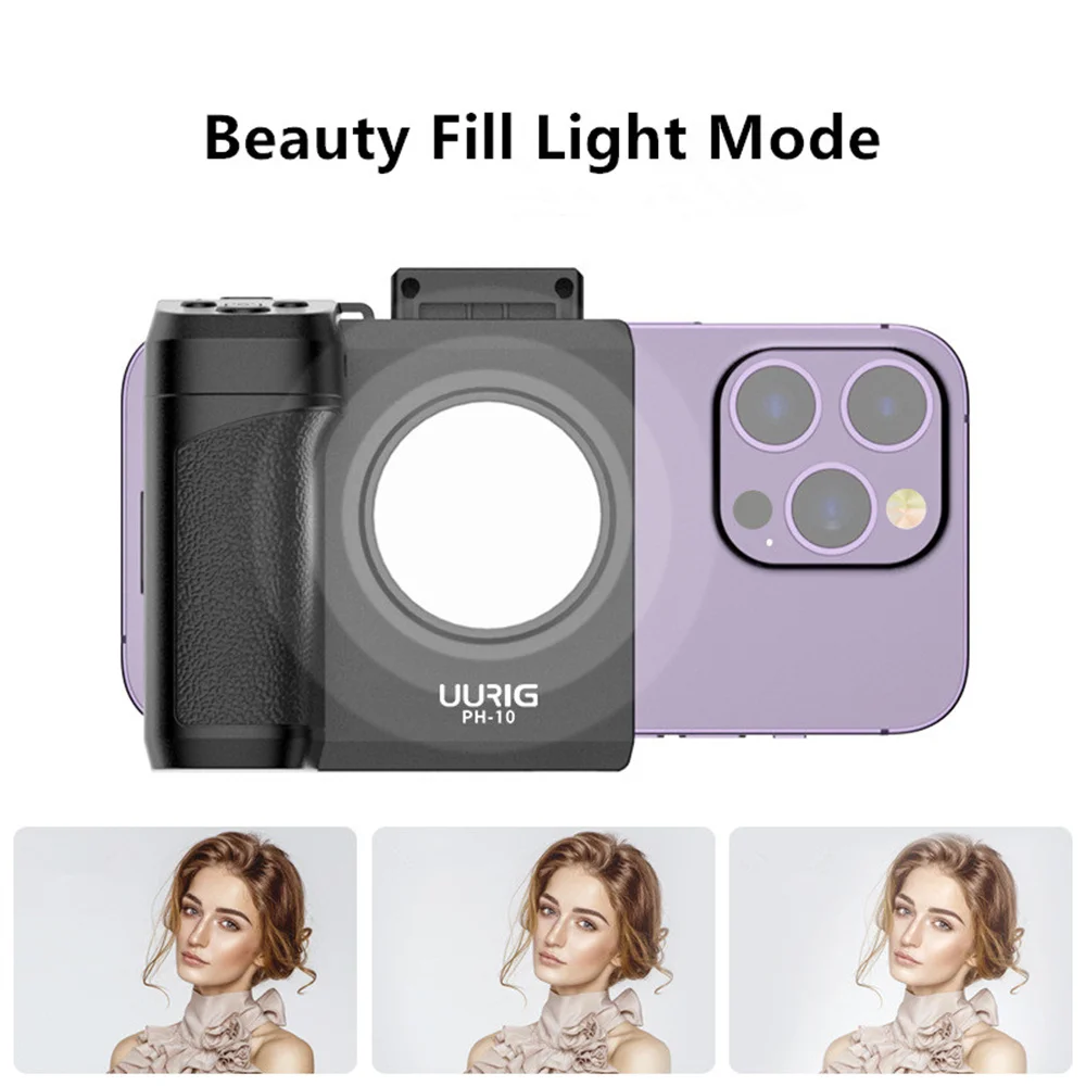 Phone Grip Handheld Selfie Booster Grip Selfie Stick Tripod Fill Light Bluetooth Remote Shutter for Smartphone phone tripod stand phone clamp holder