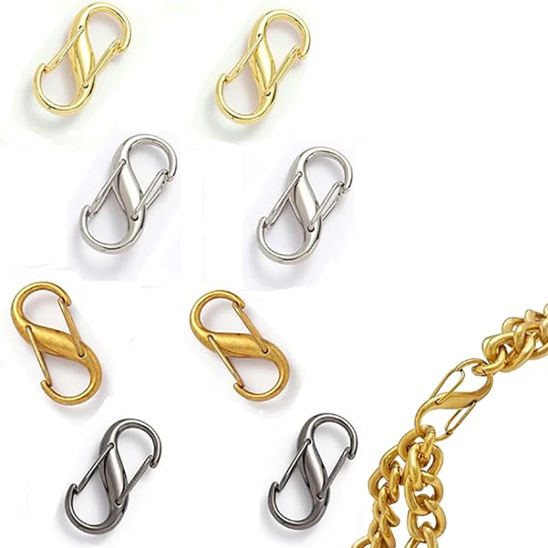 10/5Pcs Zipper Locks Zipper Pull Replacement Clips Anti Theft Double Opening Purse Lock Backpacks Luggage Zipper Puller