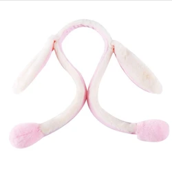 Winter Plush Movable Bunny Ears Hat Women's Cute Rabbit Hat with Moving Ears Toys Earflap Airbag Cap for Kids Girls Lugs Gift