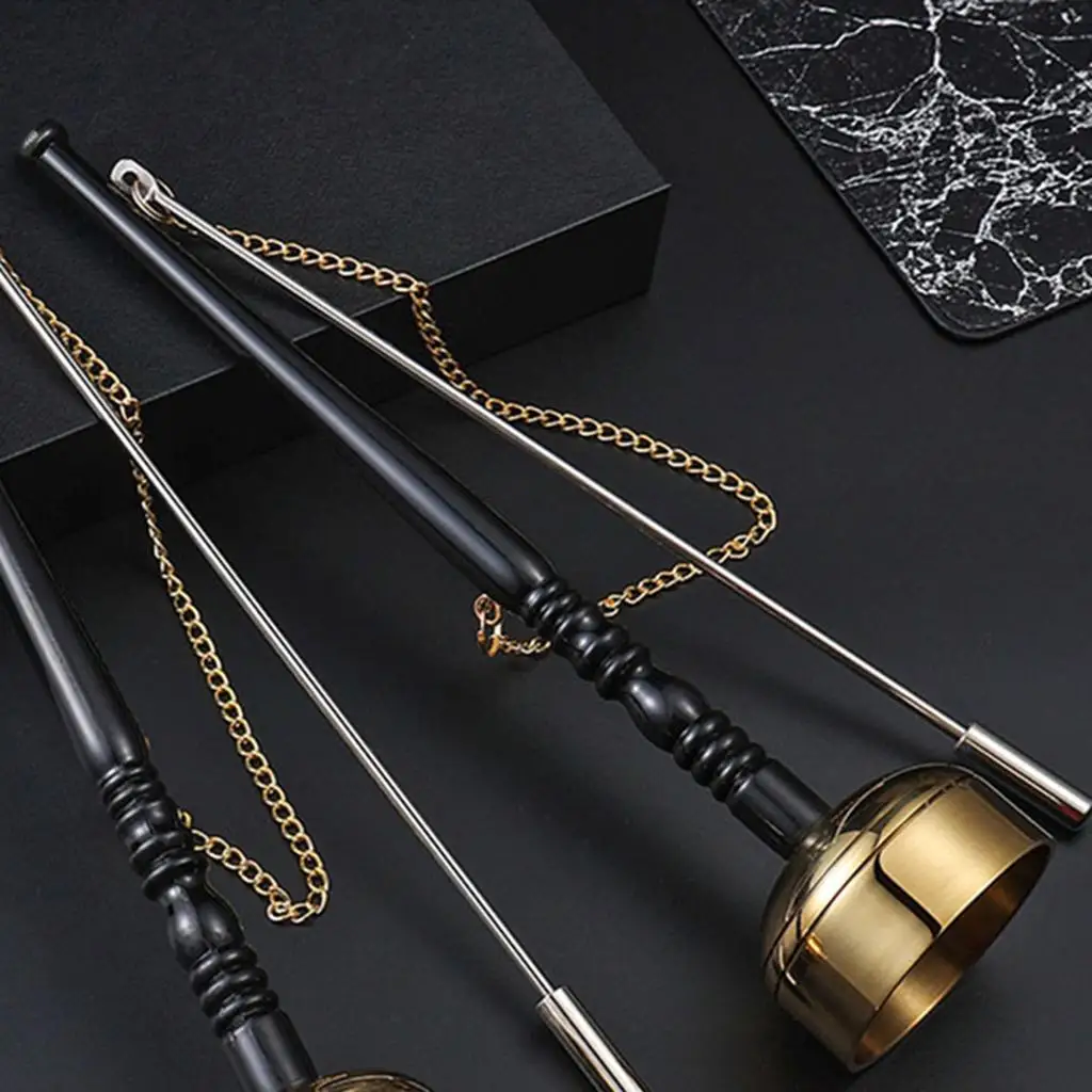 Buddhist Instruments Brass Instrument Buddha Chime Muti-Purpose Long Hand Bell Handbell Meditation Temple Ritual Monks