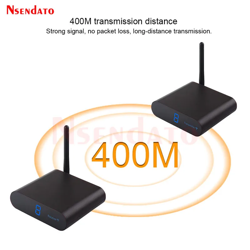 Measy AV240 2.4G Wireless AV Transmitter Receiver Audio Video SD TV AV Signal Sender receiver Go Through Wall 400M / 1330FT