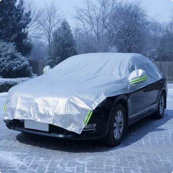 Telo Copriauto Sedan Completo con Striscia Riflettente Protezione Solare Antipolvere e Impermeabile Anti-UV Anti-Graffio Universale