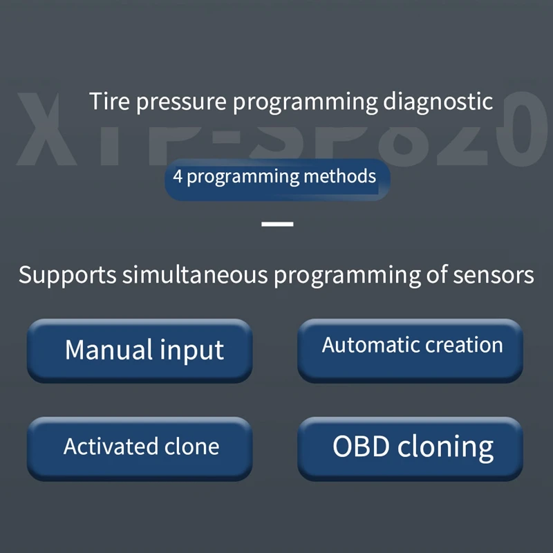 XTP-SP820 Érlelődik Sürgetés Érzékelő OBD diagnostic eszköz Univerzális Autógumi Sürgetés Programba iktat Hiányosság Kórisme Műszer