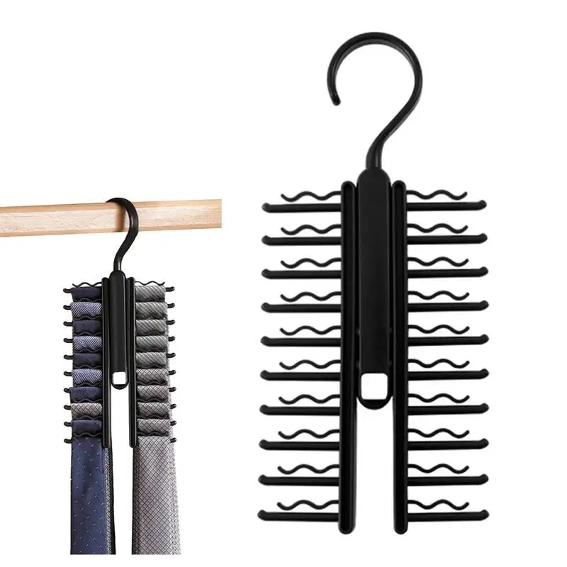 

Belt Tie Rack With 360 Swivel 20 Row Belt Storage Rack Mens Tie Adjustable Tie Hanger Closet Holder For Room Balcony Cloakroom