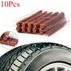 10Pcs  Tire Repair Strings Rubber Strip Tire Repair Plugs Self Vulcanizing Tire Repair Kit Bacon Strips for Car