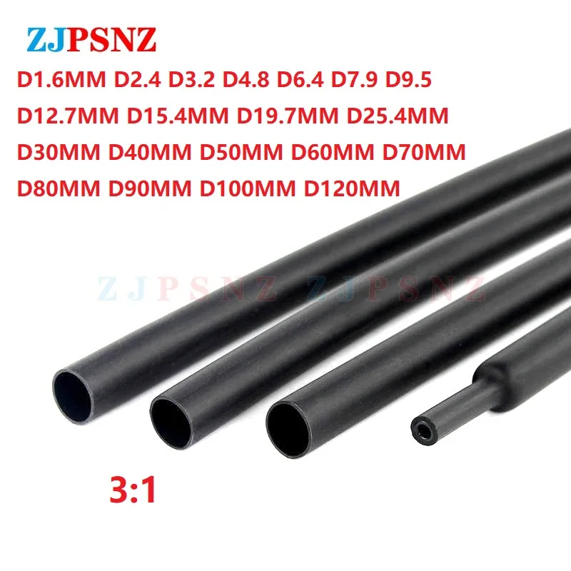 

3:1 Heat Shrink Tube With Glue Dual Wall Tubing Diameter 1.6/2.4/3.2/4.8/6.4/7.9/9.5/12.7/15.4/30/40/60/90/120MM Motorcycle Car