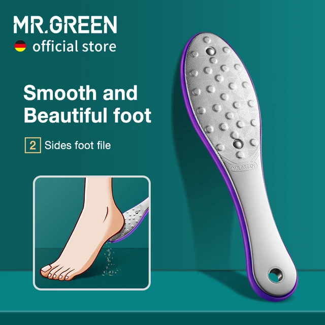 MR.GREEN Pedicure Foot Care Tools Foot File Rasps Callus Dead Foot Skin Care Remover Sets Stainless Steel Professional Two Sides 1