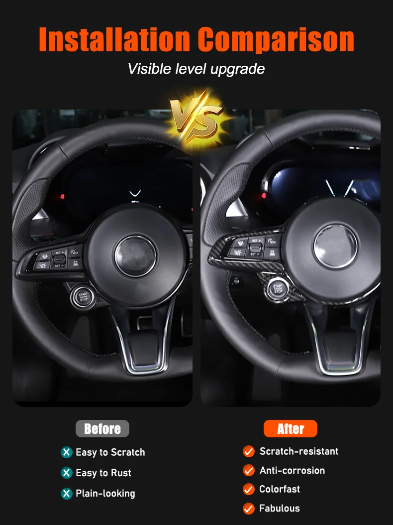 5 Pezzi Adesivi Batticalcagno In Fibra Di Carbonio Per Alfa Romeo Tonale 2022 - Anti Graffi - Foto 11