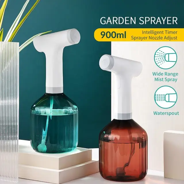 900 Ml -Es Hordozható Elektromos Öntözés Can Kerti Permetezőgép Usb Újratölthető Nano Gőzvízpermet Automatikus