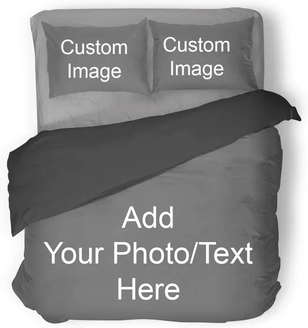 Custom Photo 3pcs Duvet Cover Set Personalized Images Bedding Set Comforter Cover Queen King Full Size Bedroom Decor