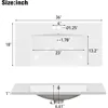 36” Bathroom Vanity with Sink, Single Sink Vanity Cabinet Set with 36” Countertop & Integrated Sinks, 2 Doors & 2 Drawers 6