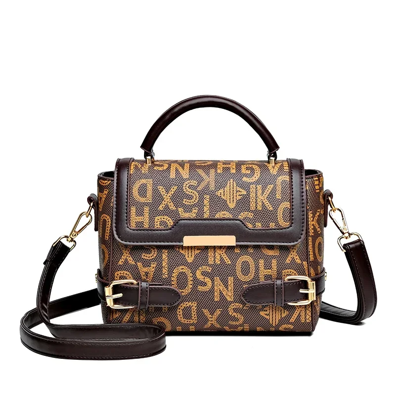 thumbnail image 1 of Nuevo y elegante bolso de hombro con estampado de letras para mujer, elegante bolso cruzado, versátil, para uso diario, pequeño, cuadrado, estilo coreano, 1 of 5