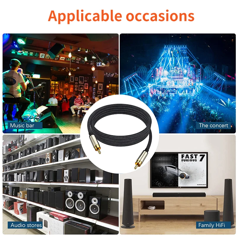 Premium Coaxial Digital Audio RCA Cable for High-Quality Sound Transmission