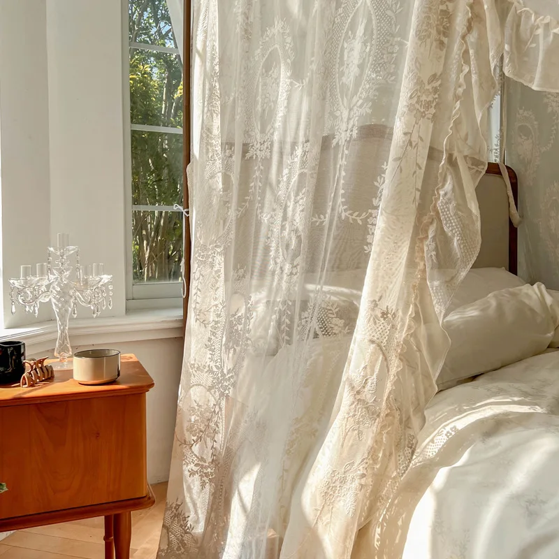 Description Picture 6 of itemSummer Princess Palace Mosquito Net without Frame Romantic Three-door Lace Bed Curtain Home Decor