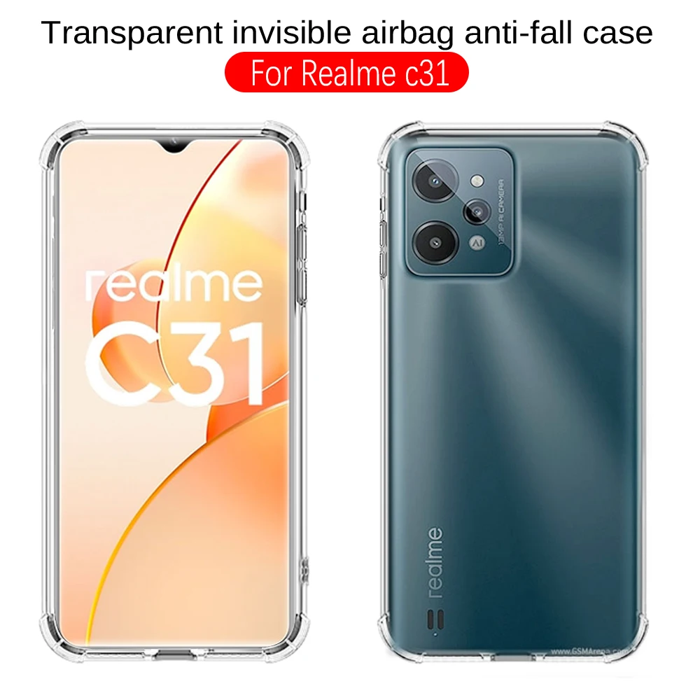 

Прозрачная фотография для Realme C31 4G, мягкий силиконовый чехол, прозрачный чехол RealmI C31 c 31 31c Realmec31, противоударный чехол, чехлы 6,5 дюйма