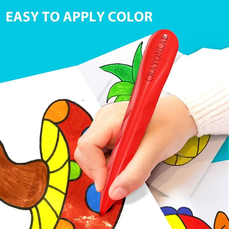 Washable Non-Toxic Crayon Set for Kids Toddlers Coloring Art Supplies 12/24/36 Colors