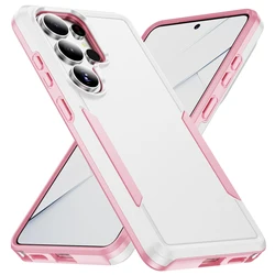 Shockproof Armour Phone Case - Anti - Shock Hybrid Rugged Protective Cover - Galaxy S23 Ultra (White)