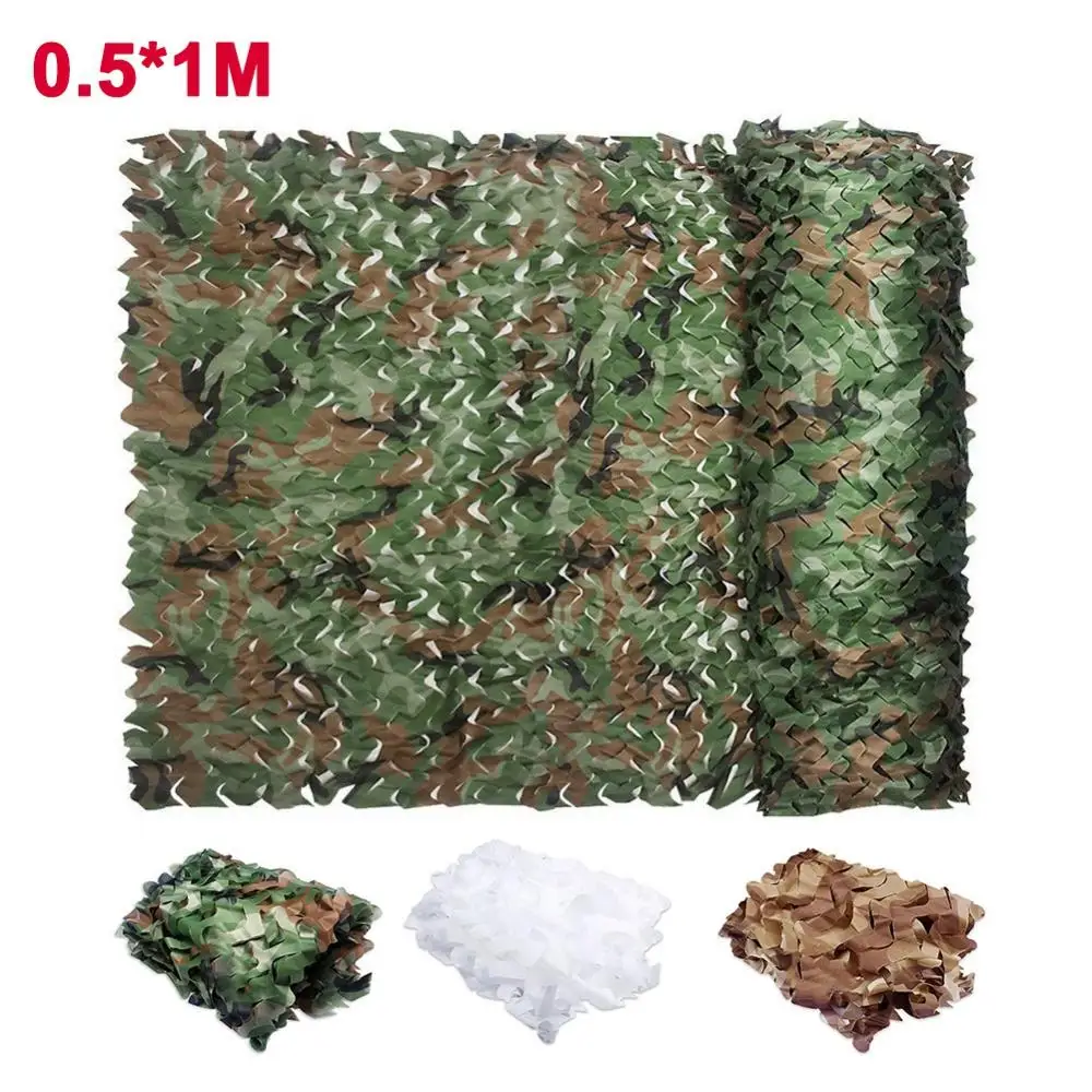 Camouflage Netting 0 5x1m Outdoor Camping Hunting Polyester Sunshade