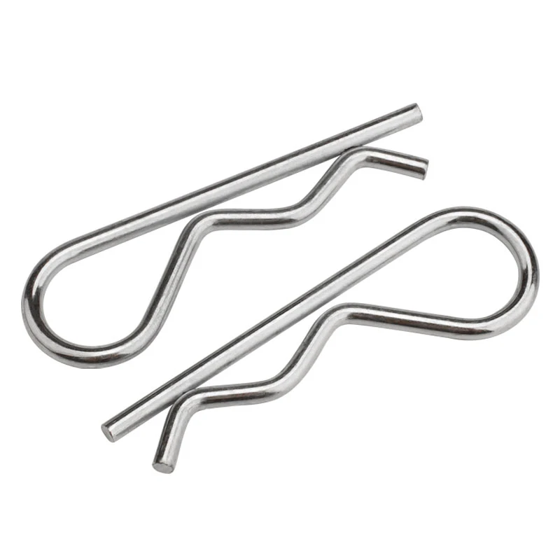 M1.2~M6 304 Stainless Steel Safety Split Clip B R Shape Spring Cotter Hitch Fuse Pins for Repairing Cars Trailer