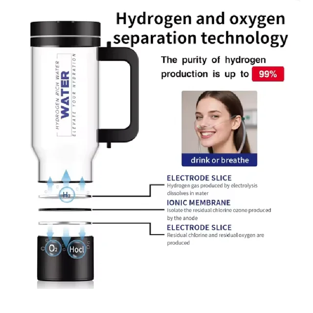 ขวดน้ำไฮโดรเจนสำหรับใช้ในครัวเรือนขนาดใหญ่ 1 ลิตร ความเข้มข้นสูง ใช้กระบวนการอิเล็กโทรไลซิส SPE สามารถแยกคลอรีนและโอโซนที่ตกค้างได้ 4 ขวดน้ำไฮโดรเจนสำหรับใช้ในครัวเรือนขนาดใหญ่ 1 ลิตร ความเข้มข้นสูง ใช้กระบวนการอิเล็กโทรไลซิส SPE สามารถแยกคลอรีนและโอโซนที่ตกค้างได้ 4