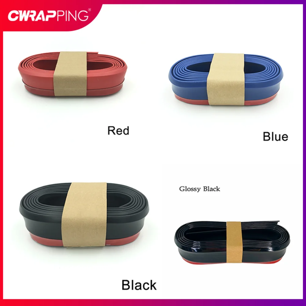 Universal Car Bumper Lip Splitter Protector 2.5m Front Bumper Rubber Lip Strip Exterior Moulding Auto Styling Body Kits
