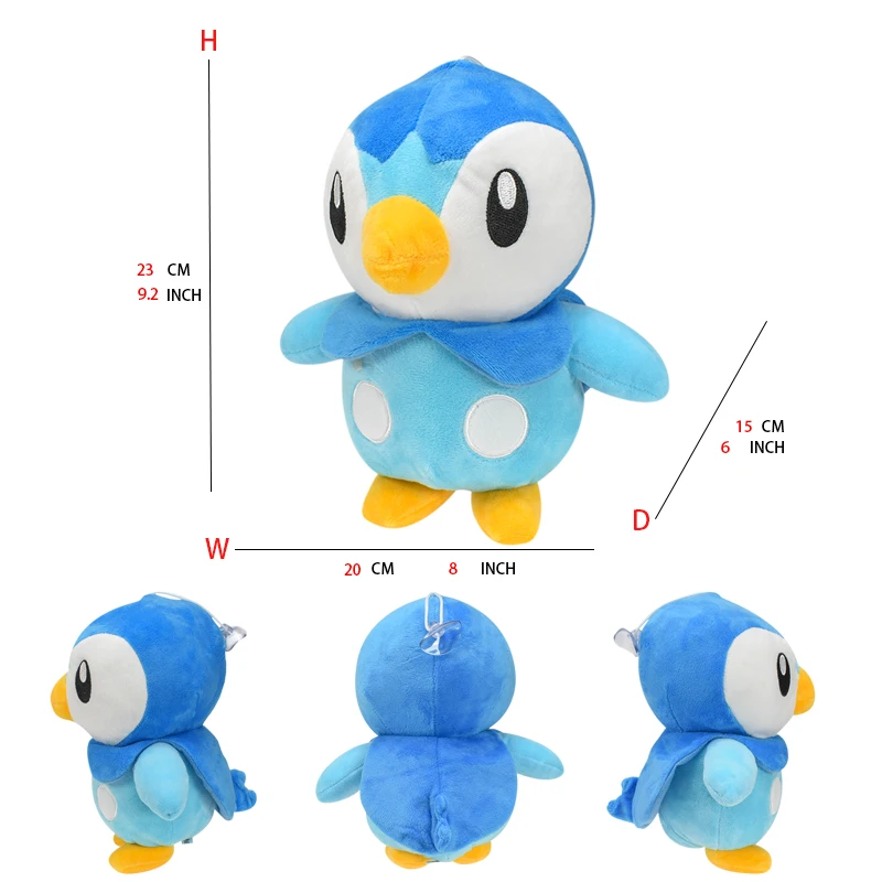 Psyduck Wobbuffet Scorbunny Meowth Mewtwo Mew Piplup Chikorita Pidgeotto Plush Toys Game for Collectible Gift,Soft Plushies - 6
