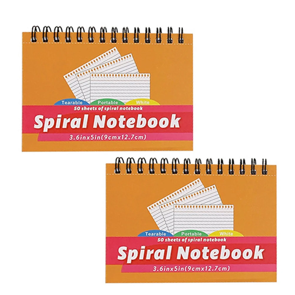 

2 Books Mini Spiral Notepads Colored Coil Notepads Mini Spiral Notebooks Office Small Memo Notepads
