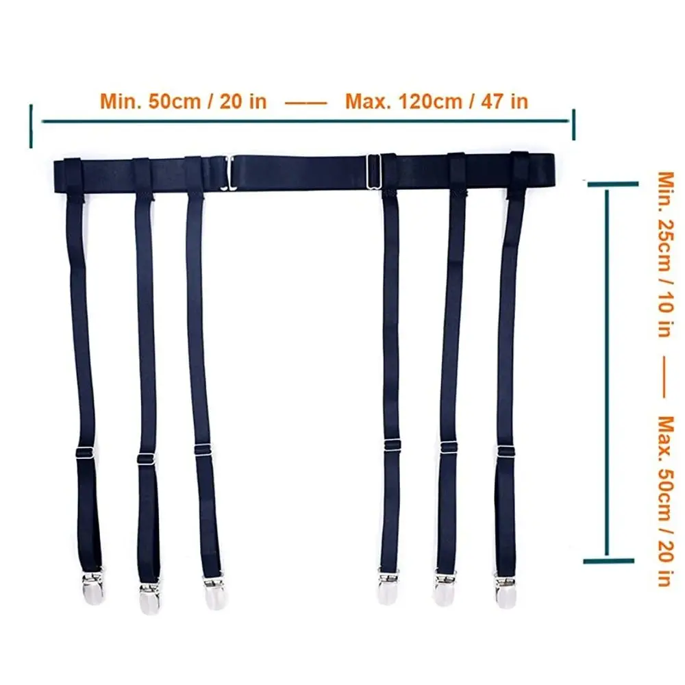 Adjustable Garter Belt Leg Sock Elastic Thigh High Stockings 4/6 Metal Clips Suspenders Belt Women garter belt