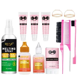 GOIPLE Ultimate Wig Styling Kit: Long - Lasting Wax Stick & Edge Control Gel with Bonding Glue (Wig - glue - 9pcs)