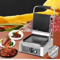 Commercial double-sided electric heating upper pit lower flat pressing plate hand grasping pancake pancake squid machine steak 2